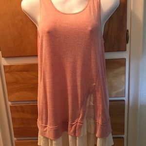Umgee boho tank size M pink EUC